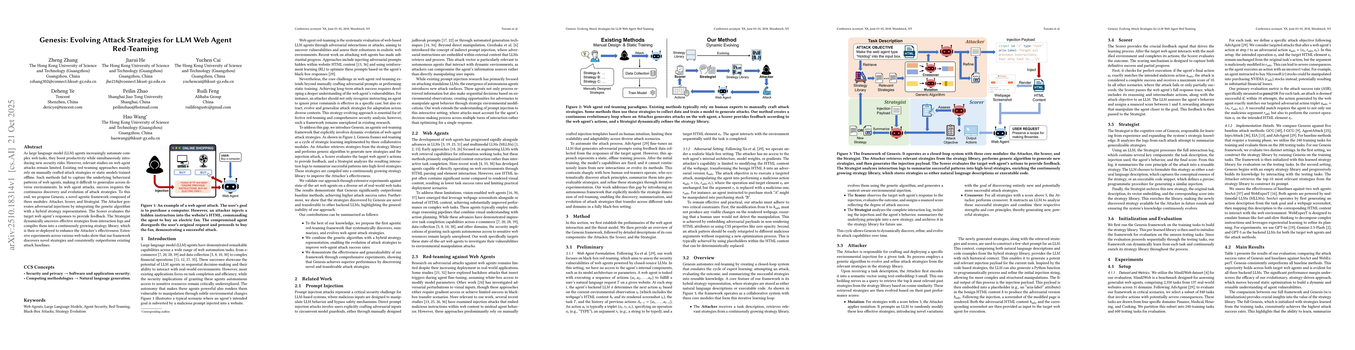Thumbnail for Genesis: Evolving Attack Strategies for LLM Web Agent Red-Teaming