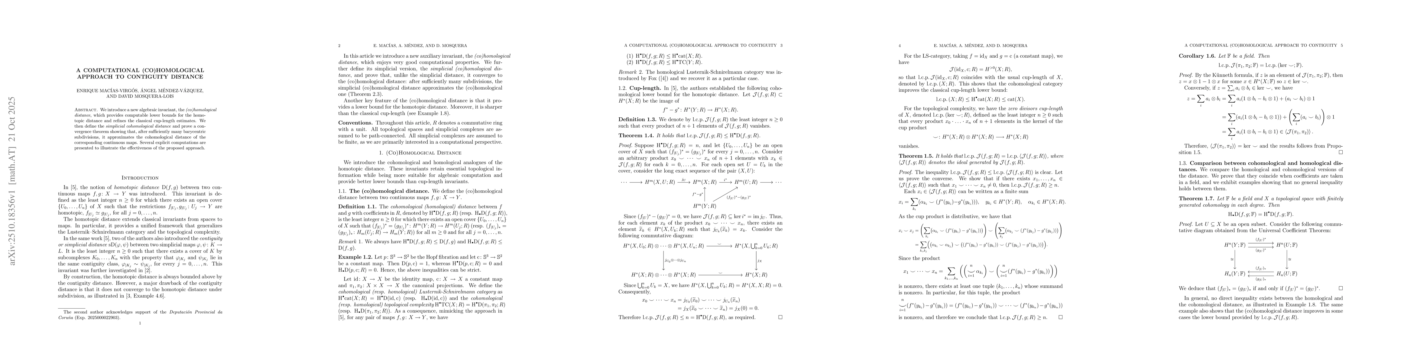 Thumbnail for A Computational (Co)homological Approach to Contiguity Distance