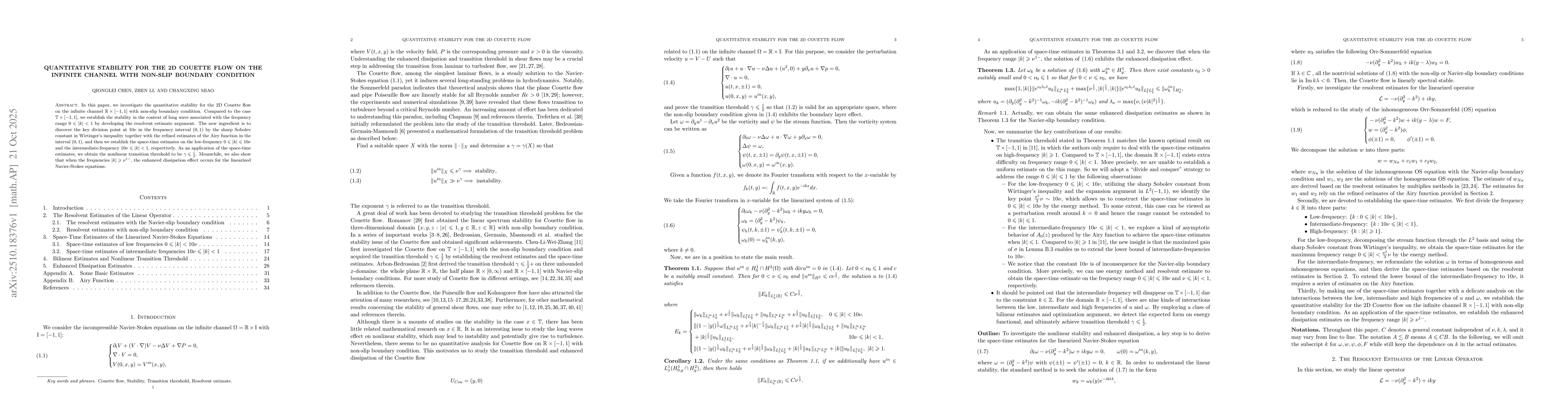 Thumbnail for Quantitative stability for the 2D Couette flow on the infinite channel
  with non-slip boundary condition