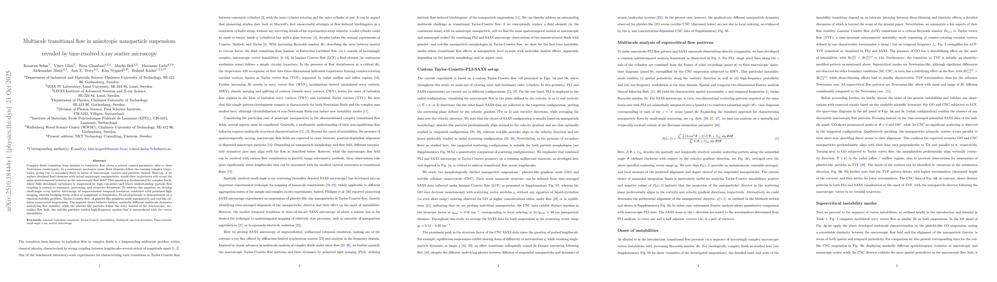 Thumbnail for Multiscale transitional flow in anisotropic nanoparticle suspensions
  revealed by time-resolved x-ray scatter microscopy