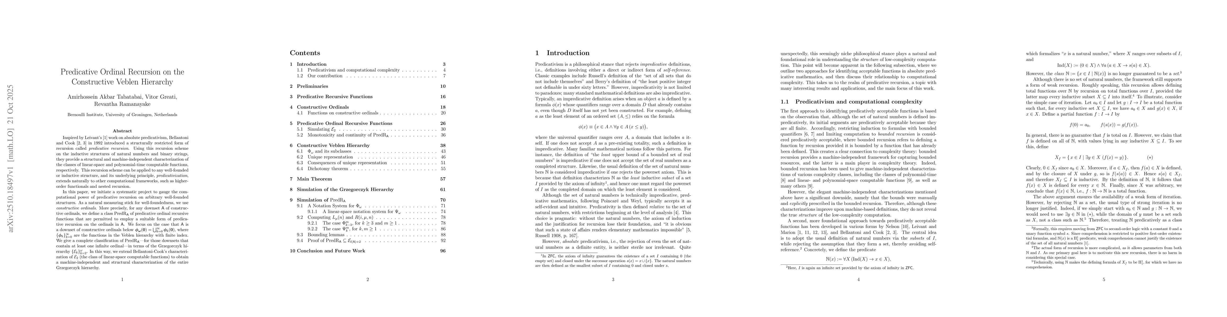 Thumbnail for Predicative Ordinal Recursion on the Constructive Veblen Hierarchy