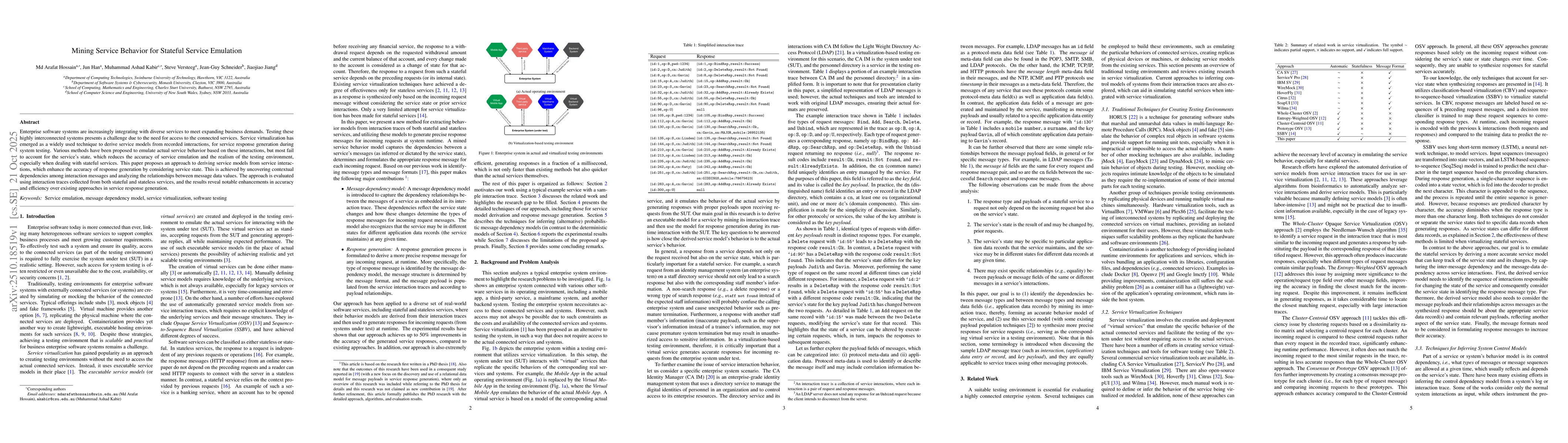 Thumbnail for Mining Service Behavior for Stateful Service Emulation