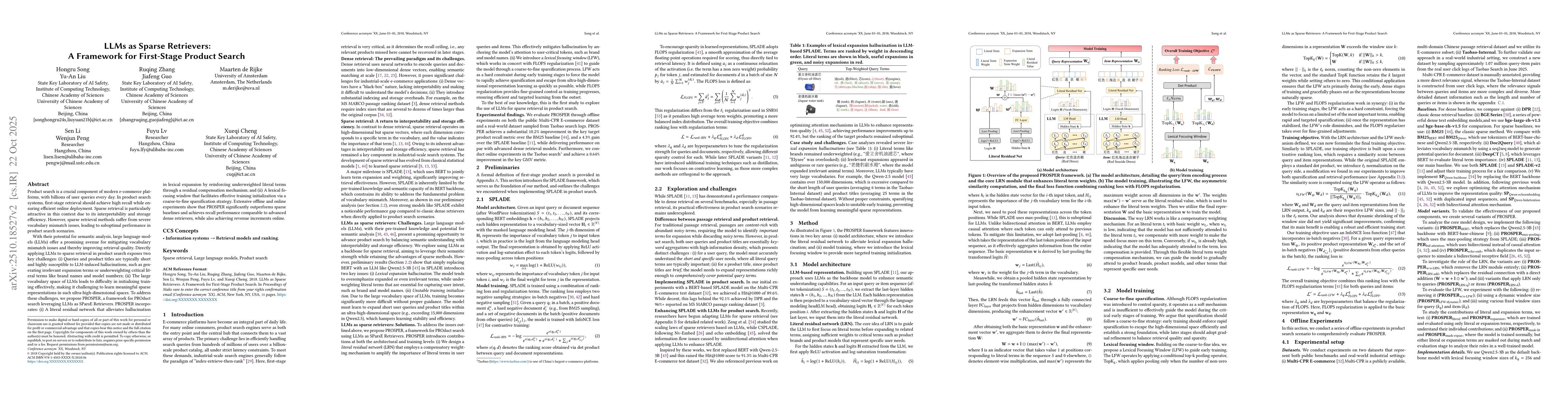 Thumbnail for LLMs as Sparse Retrievers:A Framework for First-Stage Product Search