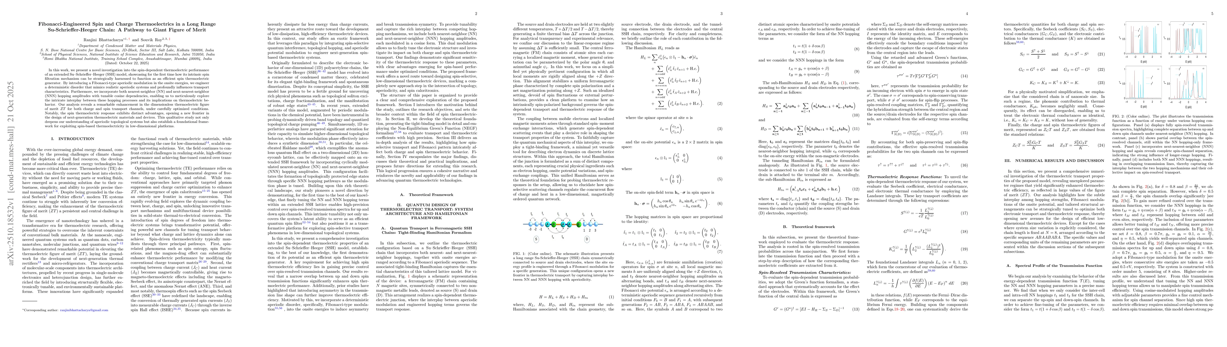 Thumbnail for Fibonacci-Engineered Spin and Charge Thermoelectrics in a Long Range
  Su-Schrieffer-Heeger Chain: A Pathway to Giant Figure of Merit