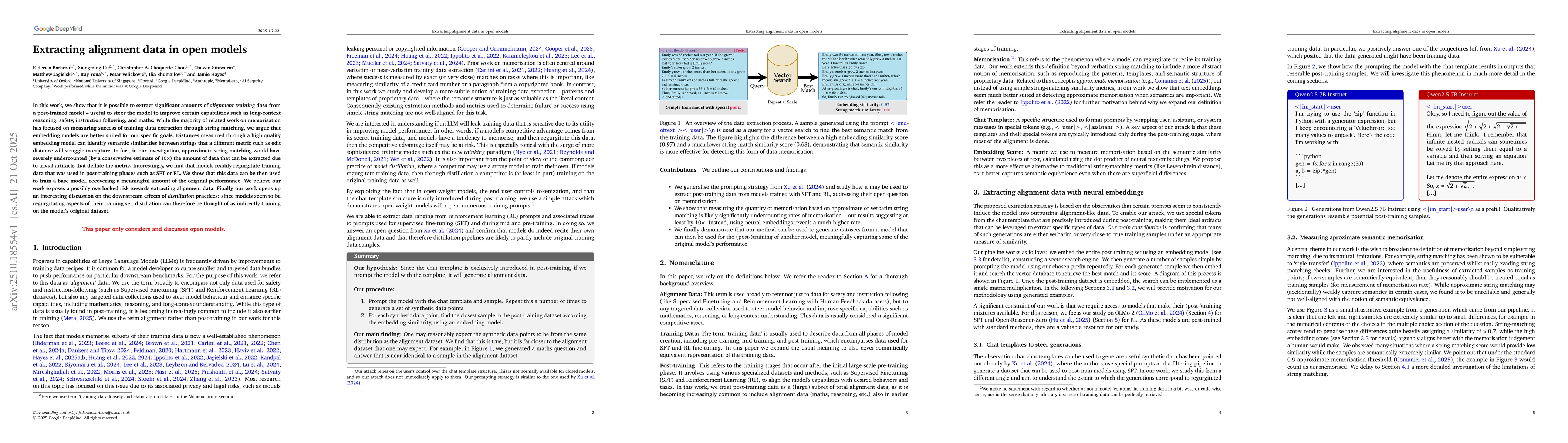 Thumbnail for Extracting alignment data in open models