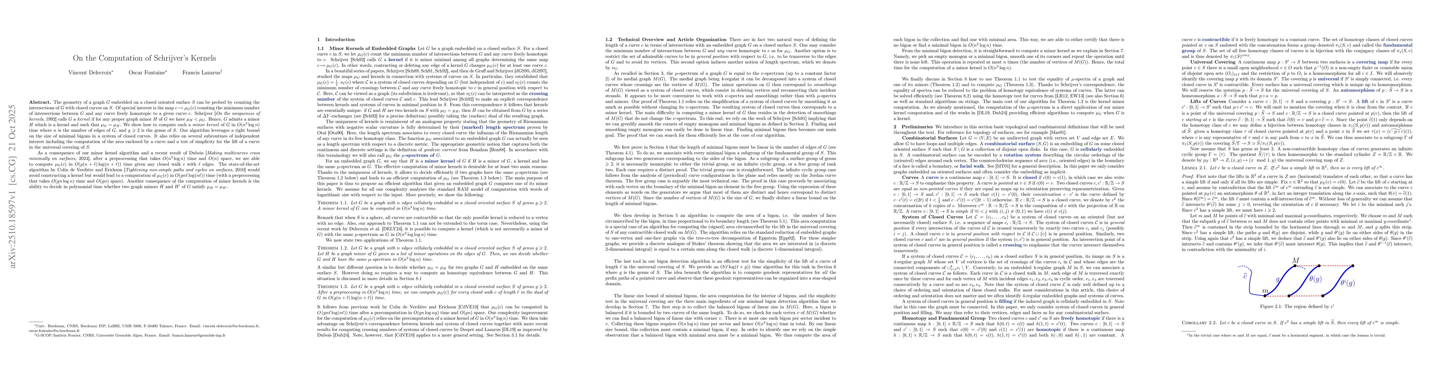 Thumbnail for On the Computation of Schrijver's Kernels