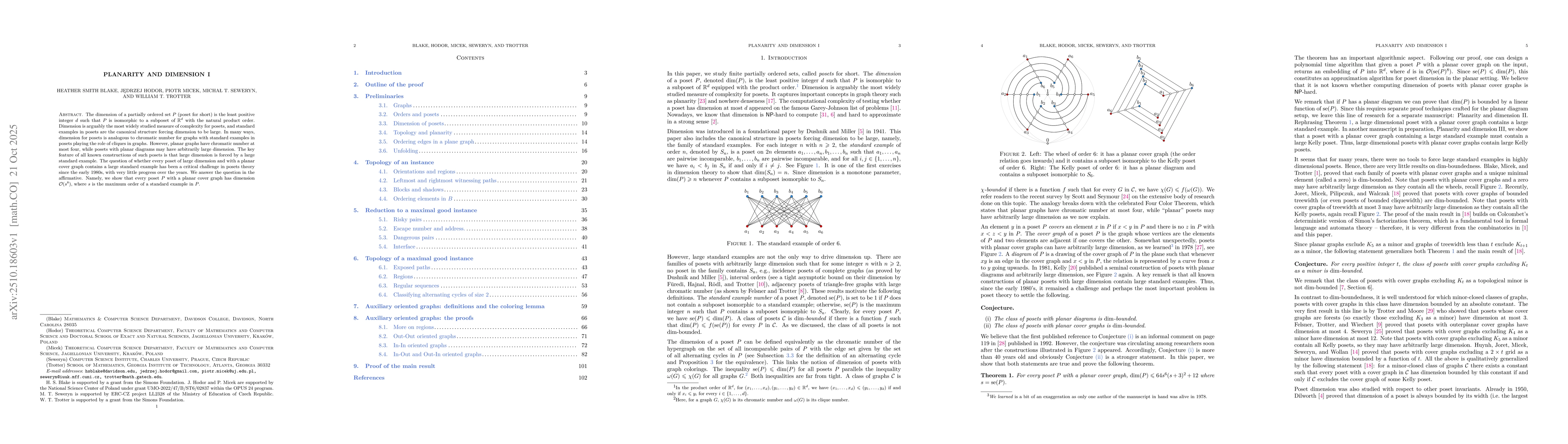 Thumbnail for Planarity and dimension I