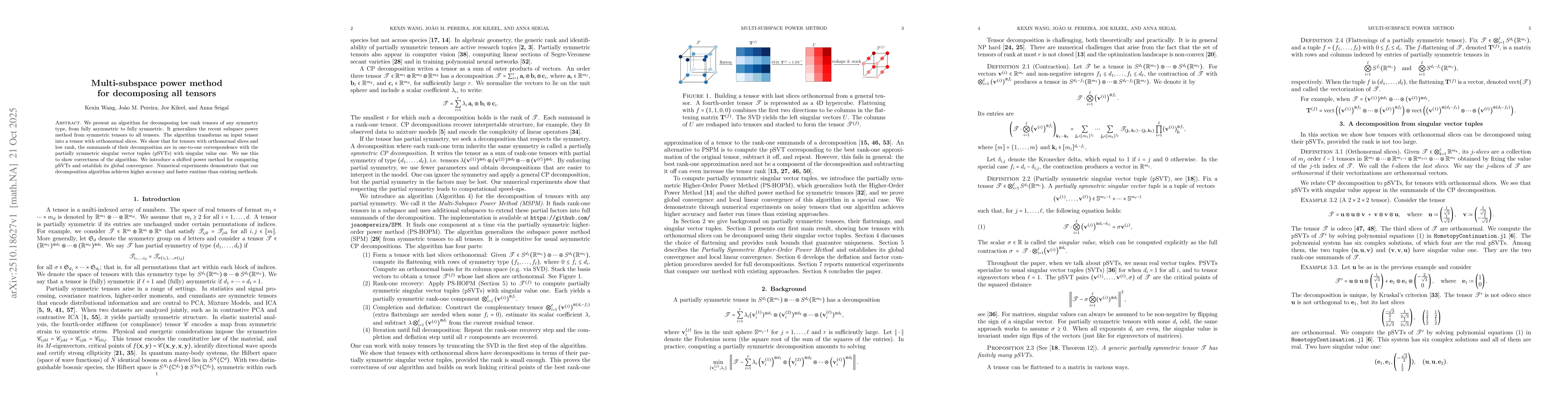 Thumbnail for Multi-subspace power method for decomposing all tensors