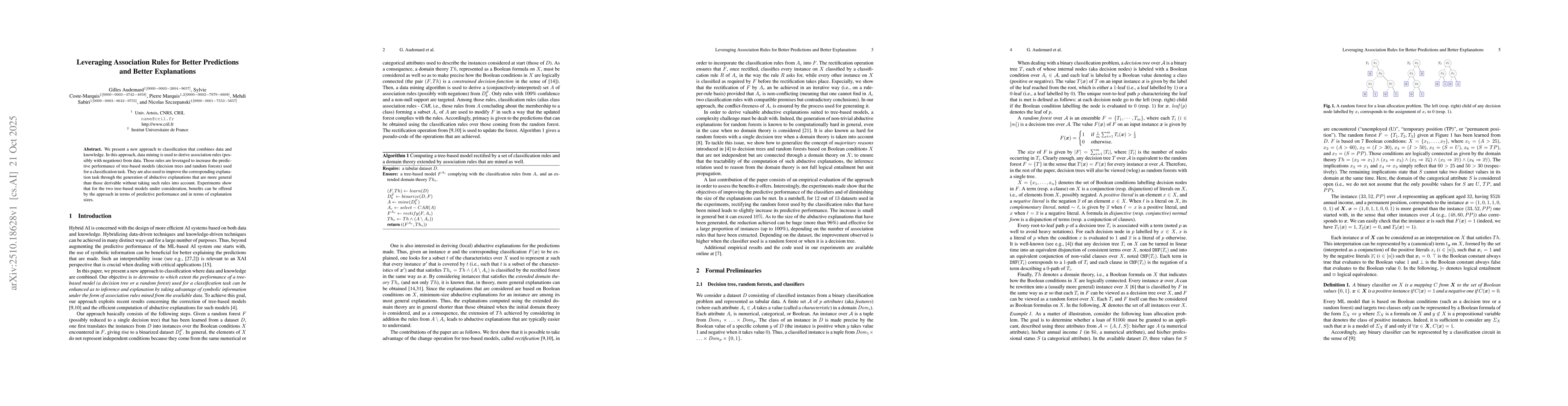 Thumbnail for Leveraging Association Rules for Better Predictions and Better
  Explanations