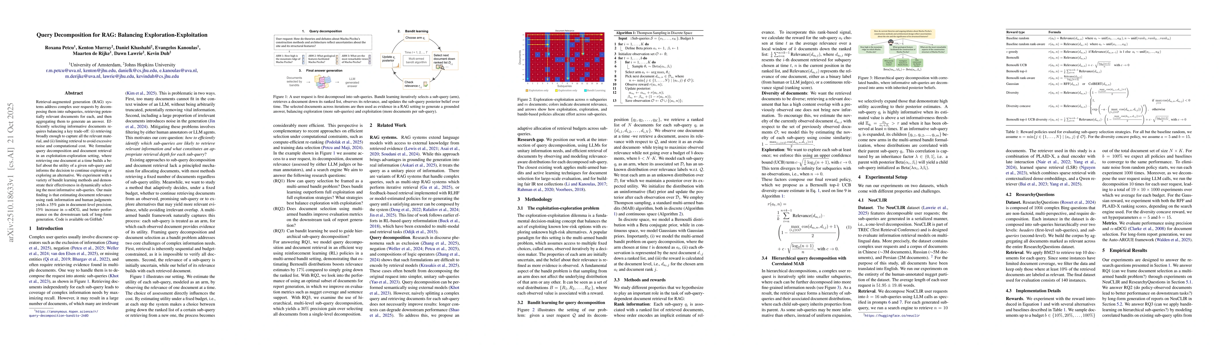 Thumbnail for Query Decomposition for RAG: Balancing Exploration-Exploitation