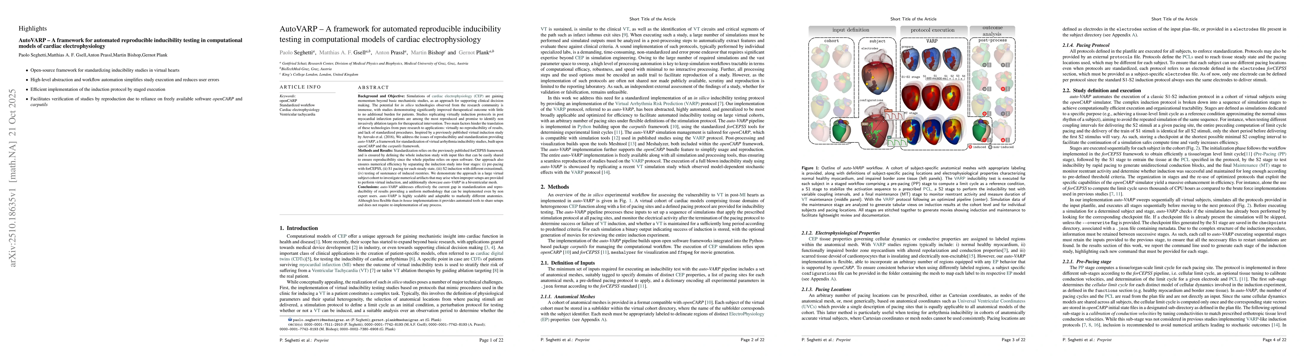 Thumbnail for AutoVARP -- a framework for automated reproducible inducibility testing
  in computational models of cardiac electrophysiology