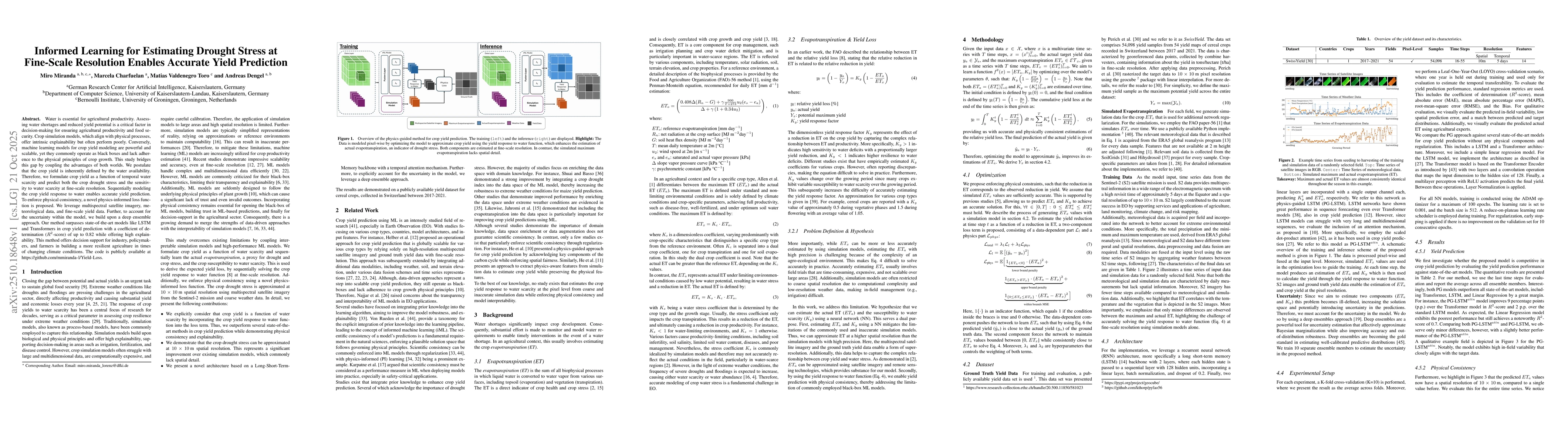 Thumbnail for Informed Learning for Estimating Drought Stress at Fine-Scale Resolution
  Enables Accurate Yield Prediction
