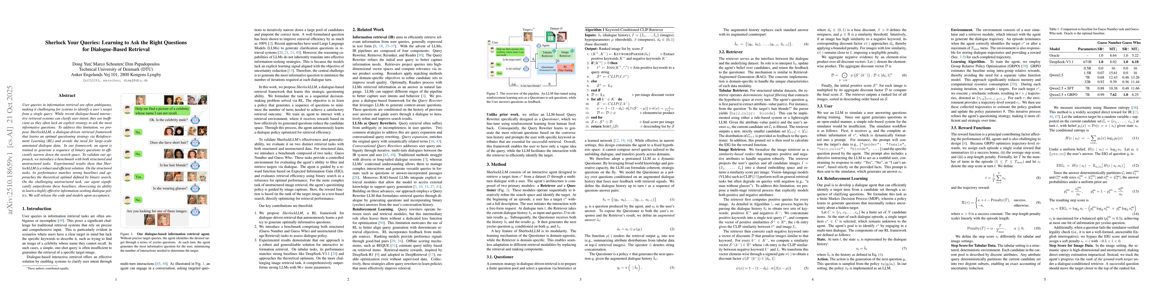 Thumbnail for Sherlock Your Queries: Learning to Ask the Right Questions for
  Dialogue-Based Retrieval