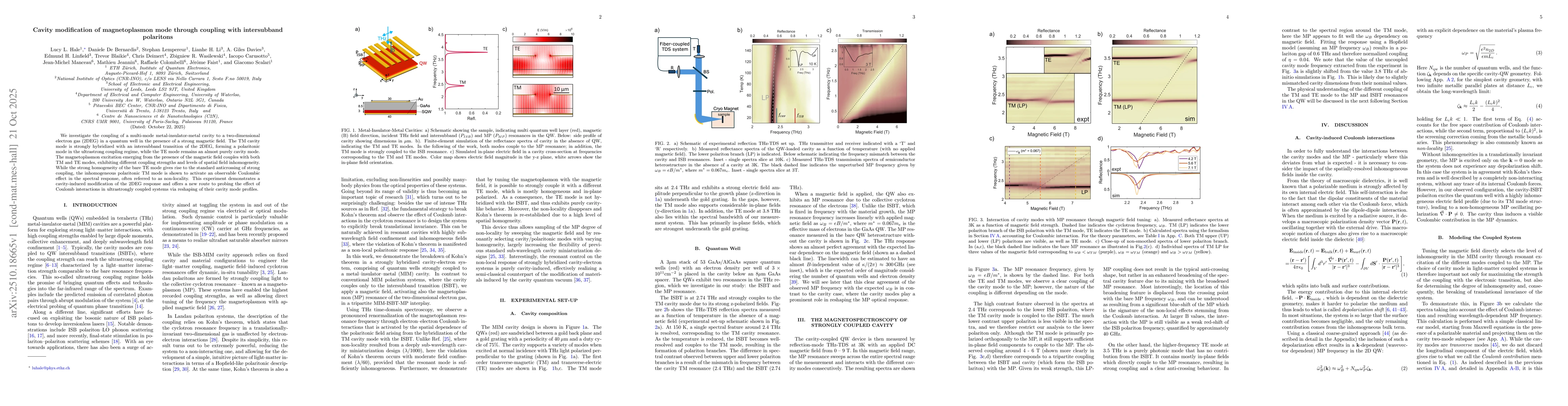 Thumbnail for Cavity modification of magnetoplasmon mode through coupling with
  intersubband polaritons