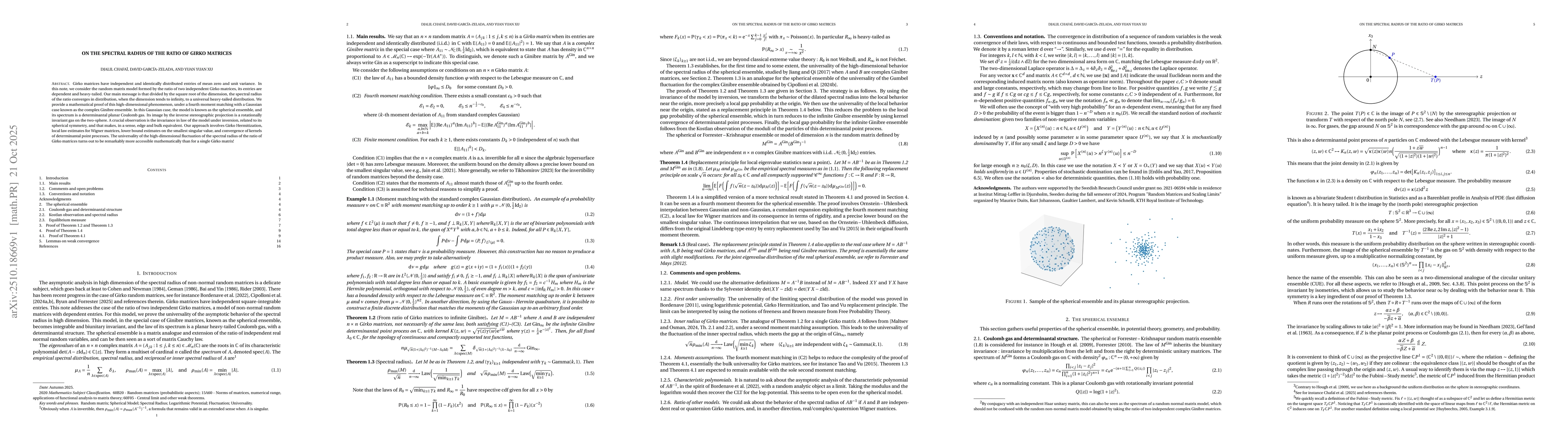 Thumbnail for On the spectral radius of the ratio of Girko matrices