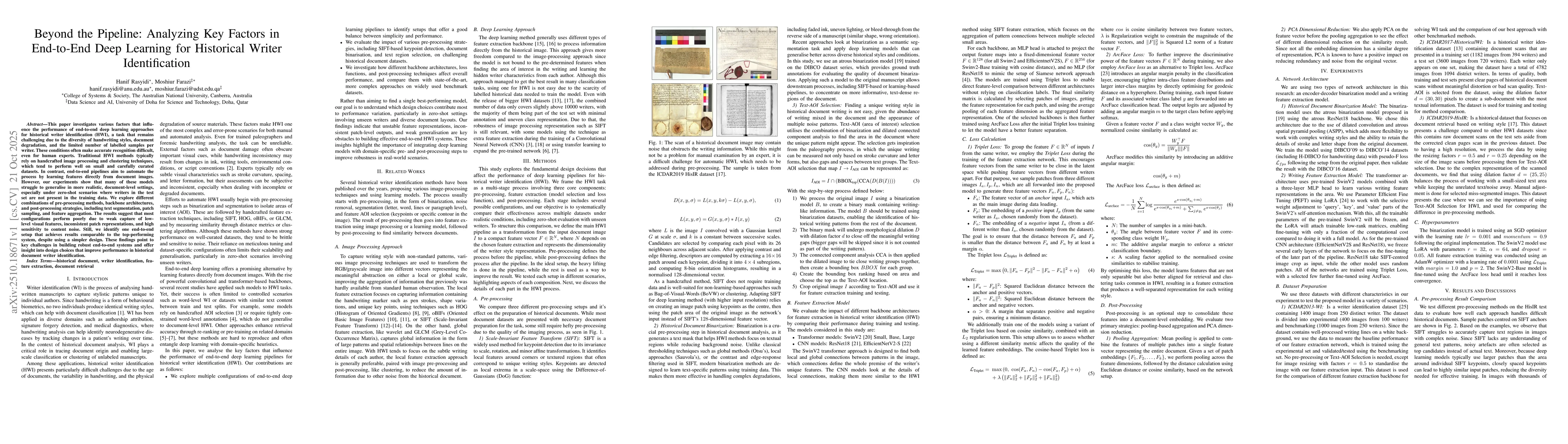 Thumbnail for Beyond the Pipeline: Analyzing Key Factors in End-to-End Deep Learning
  for Historical Writer Identification