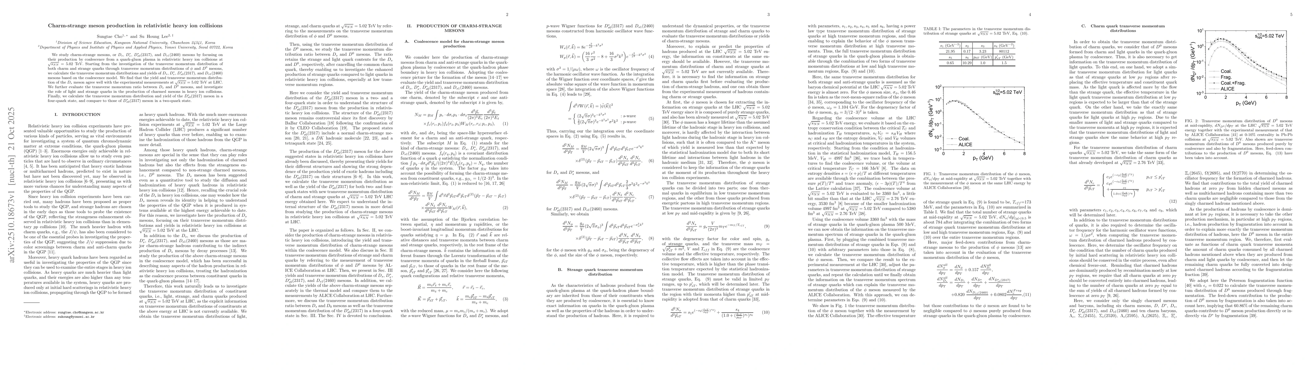 Thumbnail for Charm-strange meson production in relativistic heavy ion collisions