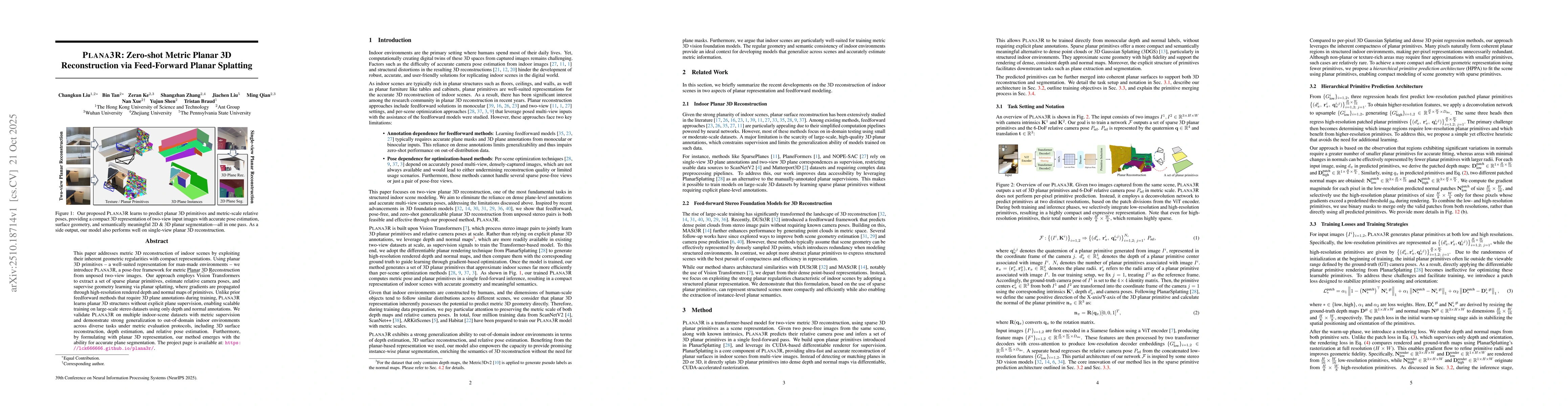 Thumbnail for PLANA3R: Zero-shot Metric Planar 3D Reconstruction via Feed-Forward
  Planar Splatting