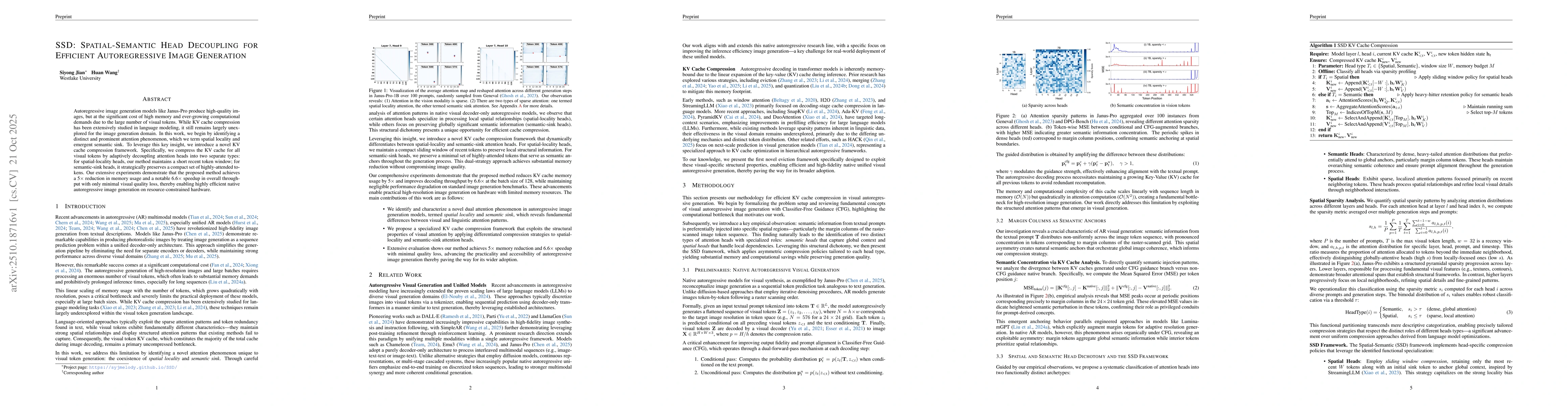 Thumbnail for SSD: Spatial-Semantic Head Decoupling for Efficient Autoregressive Image
  Generation