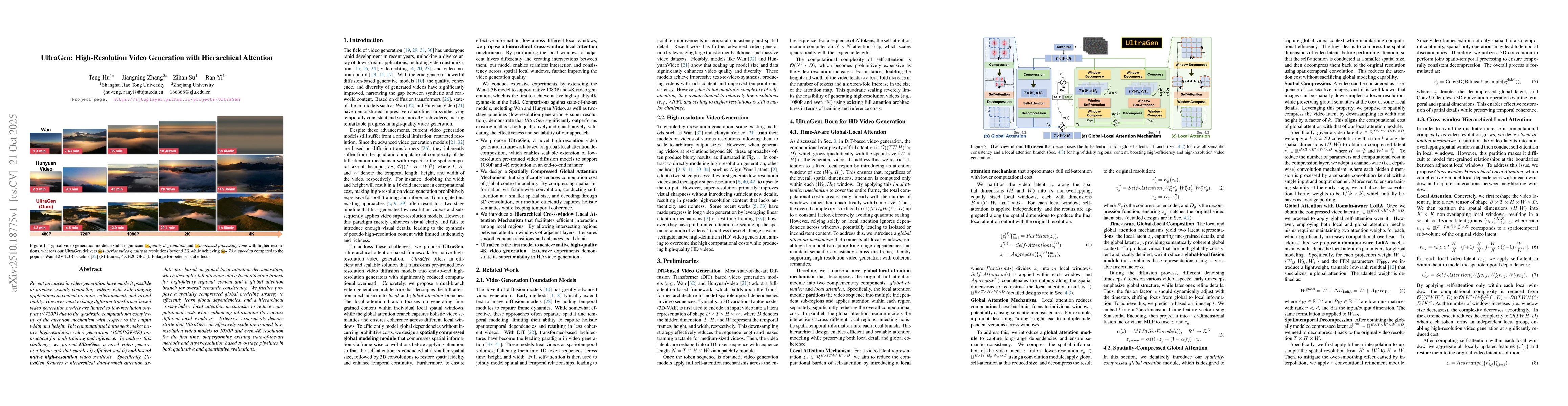 Thumbnail for UltraGen: High-Resolution Video Generation with Hierarchical Attention