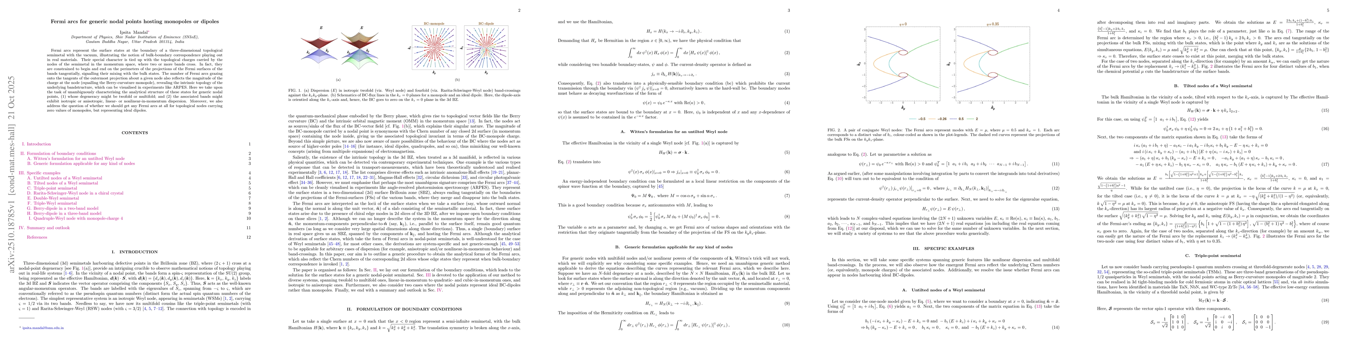 Thumbnail for Fermi arcs for generic nodal points hosting monopoles or dipoles