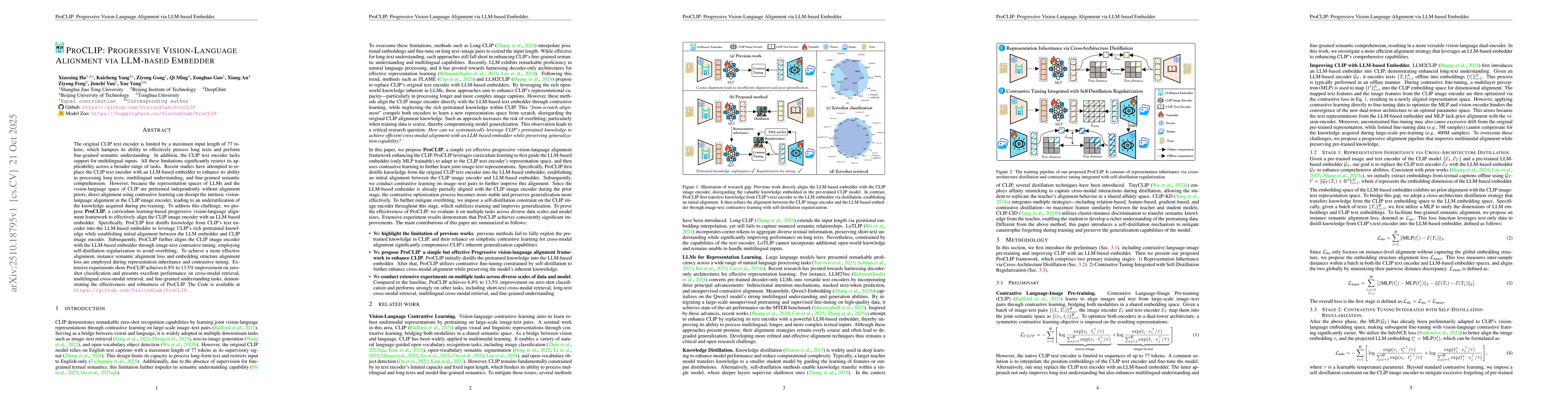 Thumbnail for ProCLIP: Progressive Vision-Language Alignment via LLM-based Embedder