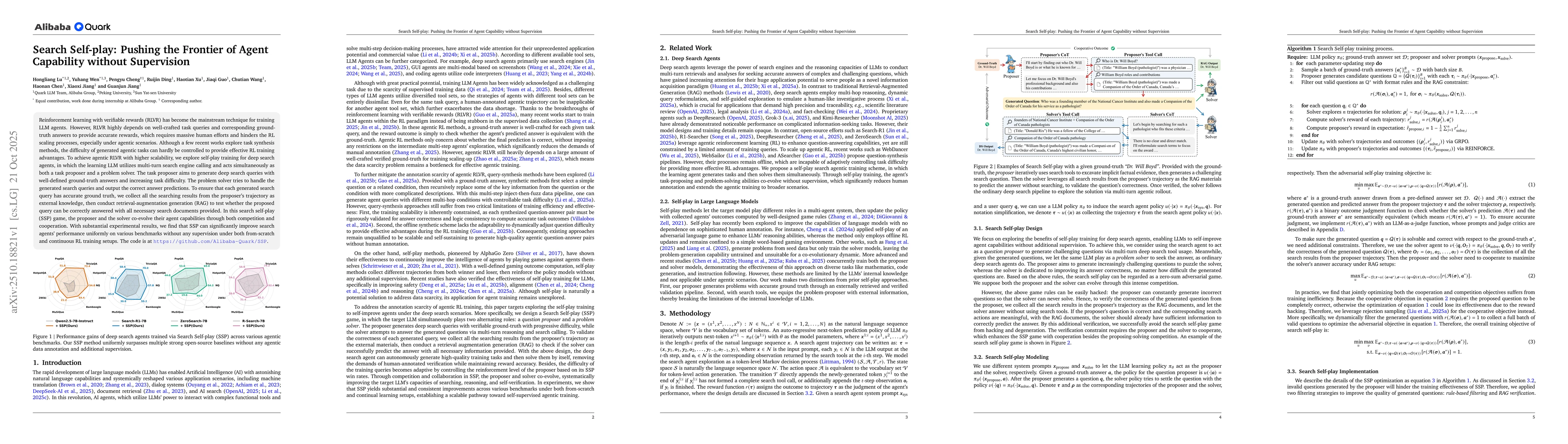 Thumbnail for Search Self-play: Pushing the Frontier of Agent Capability without
  Supervision