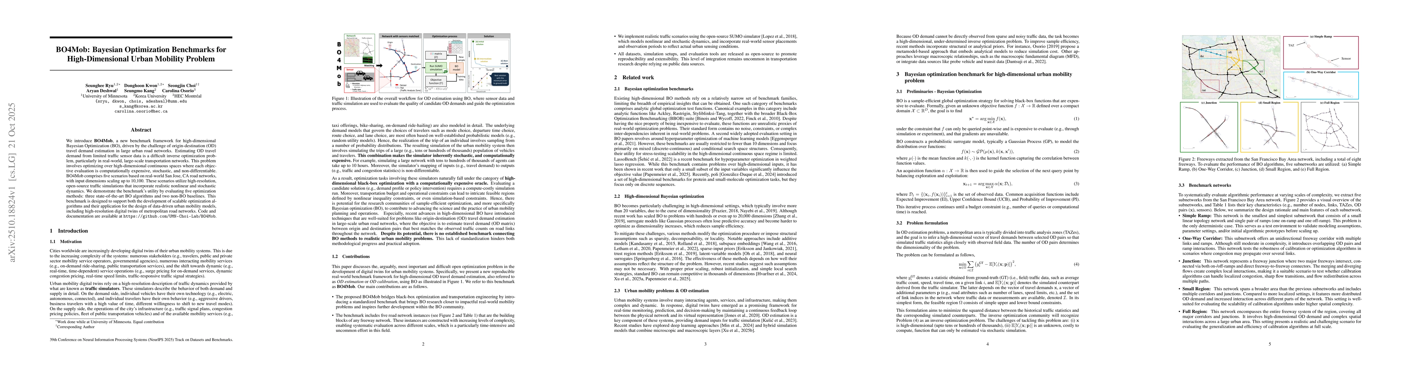 Thumbnail for BO4Mob: Bayesian Optimization Benchmarks for High-Dimensional Urban
  Mobility Problem