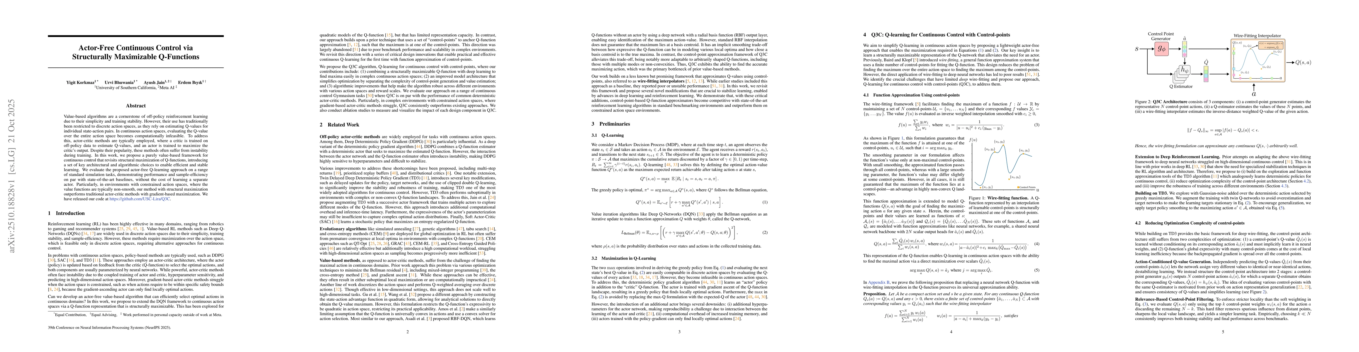 Thumbnail for Actor-Free Continuous Control via Structurally Maximizable Q-Functions