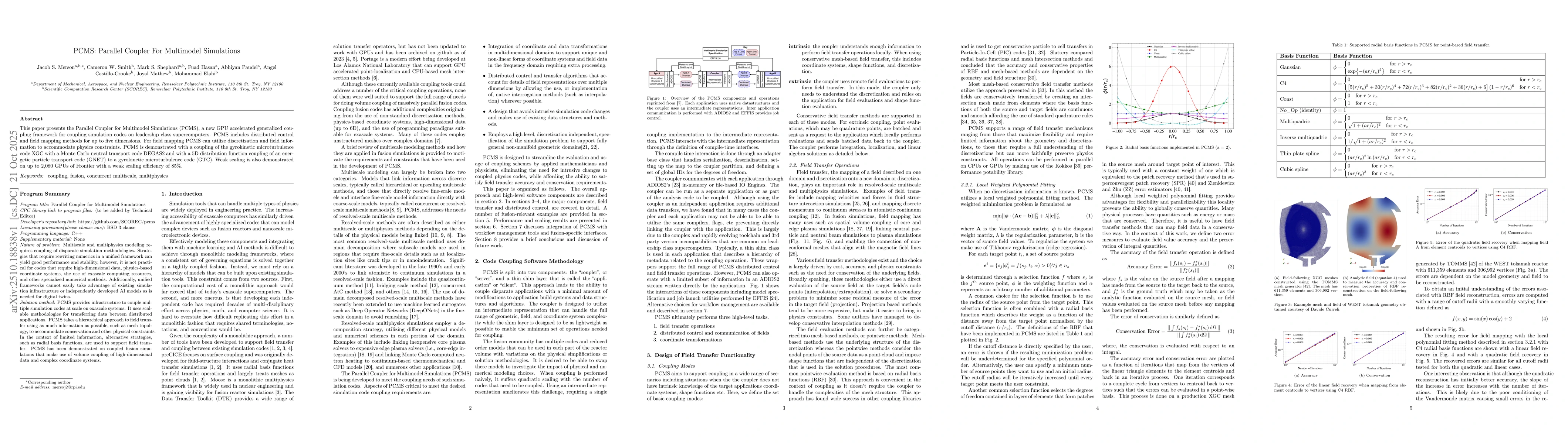 Thumbnail for PCMS: Parallel Coupler For Multimodel Simulations