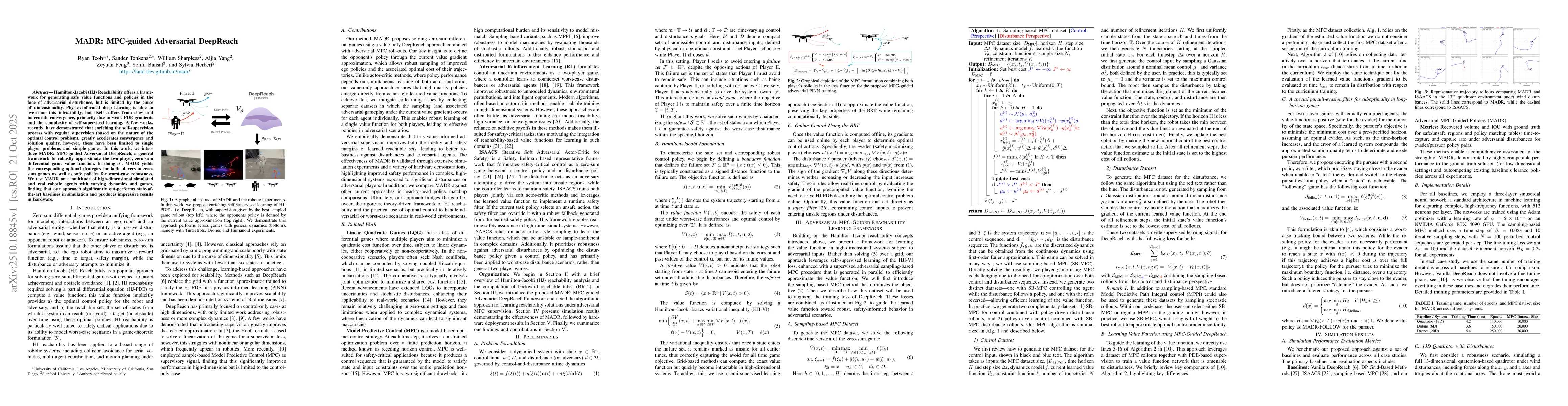 Thumbnail for MADR: MPC-guided Adversarial DeepReach