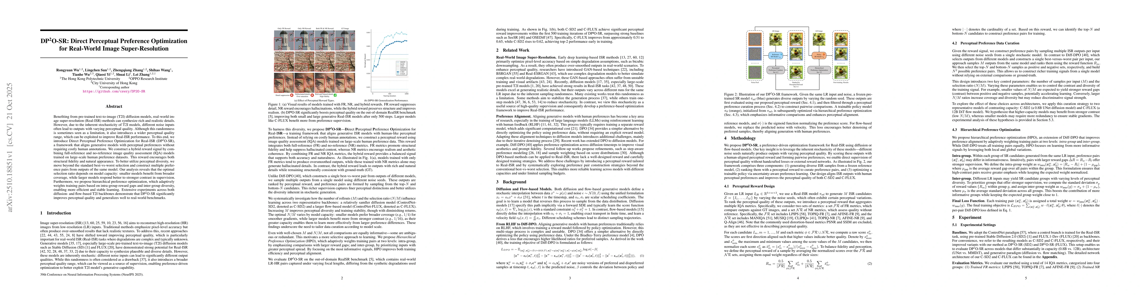 Thumbnail for DP$^2$O-SR: Direct Perceptual Preference Optimization for Real-World
  Image Super-Resolution