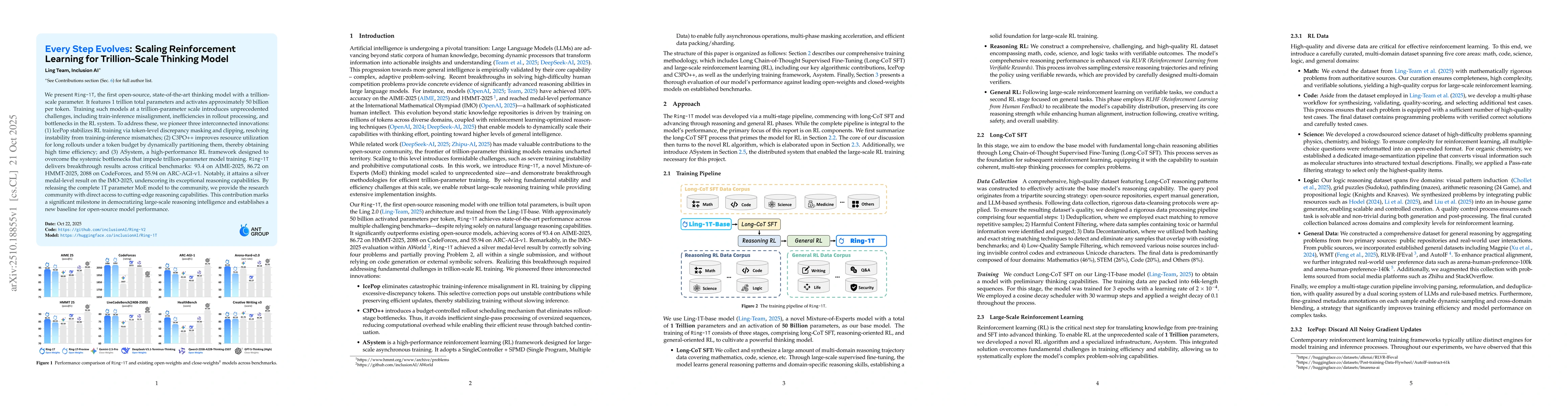 Thumbnail for Every Step Evolves: Scaling Reinforcement Learning for Trillion-Scale
  Thinking Model
