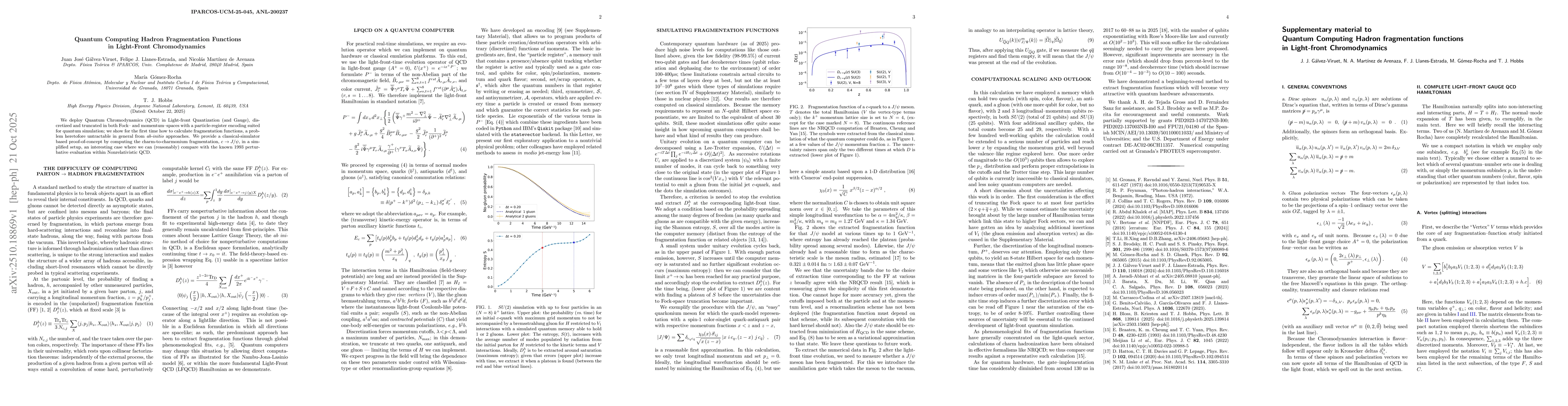 Thumbnail for Quantum Computing Hadron Fragmentation Functions in Light-Front
  Chromodynamics