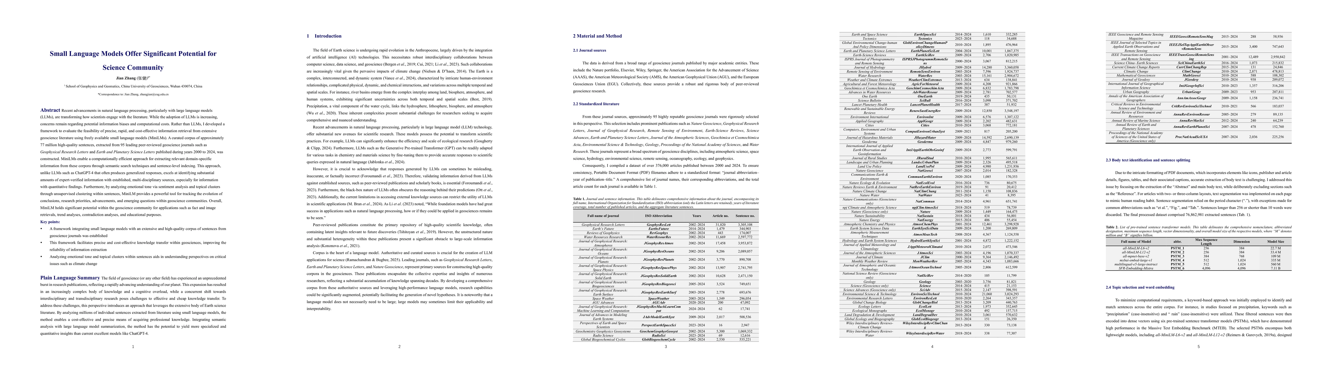 Thumbnail for Small Language Models Offer Significant Potential for Science Community