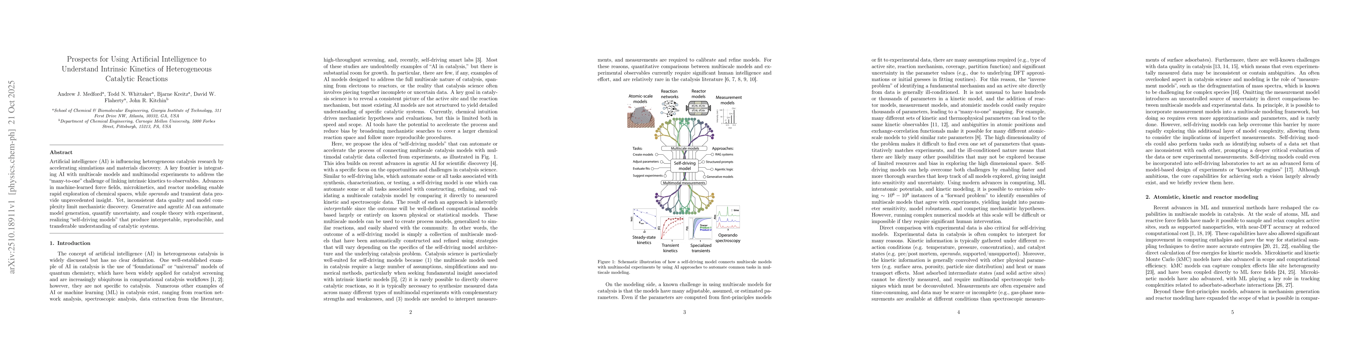 Thumbnail for Prospects for Using Artificial Intelligence to Understand Intrinsic
  Kinetics of Heterogeneous Catalytic Reactions