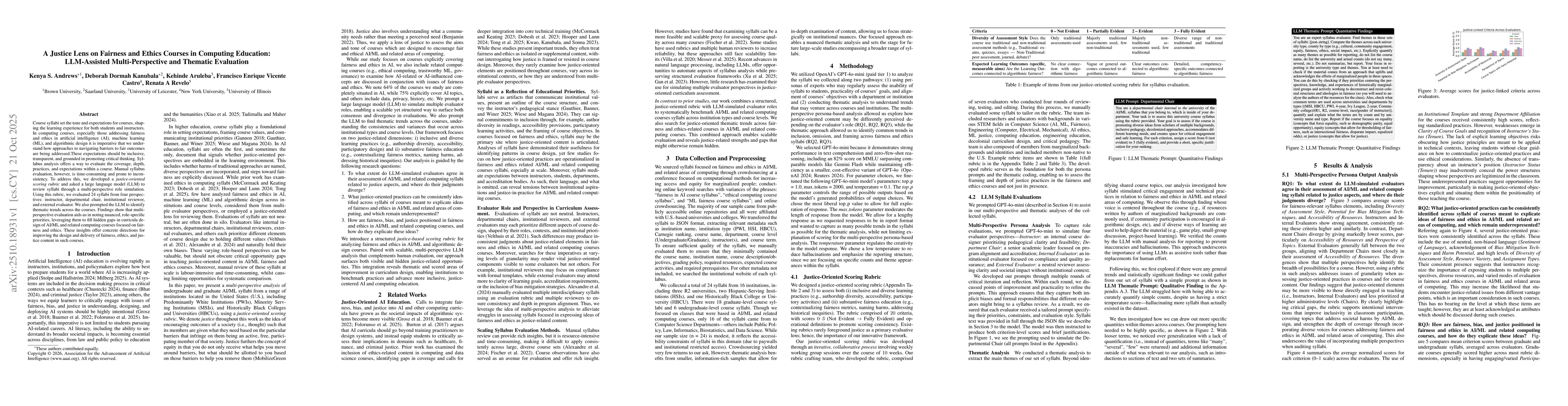 Thumbnail for A Justice Lens on Fairness and Ethics Courses in Computing Education:
  LLM-Assisted Multi-Perspective and Thematic Evaluation