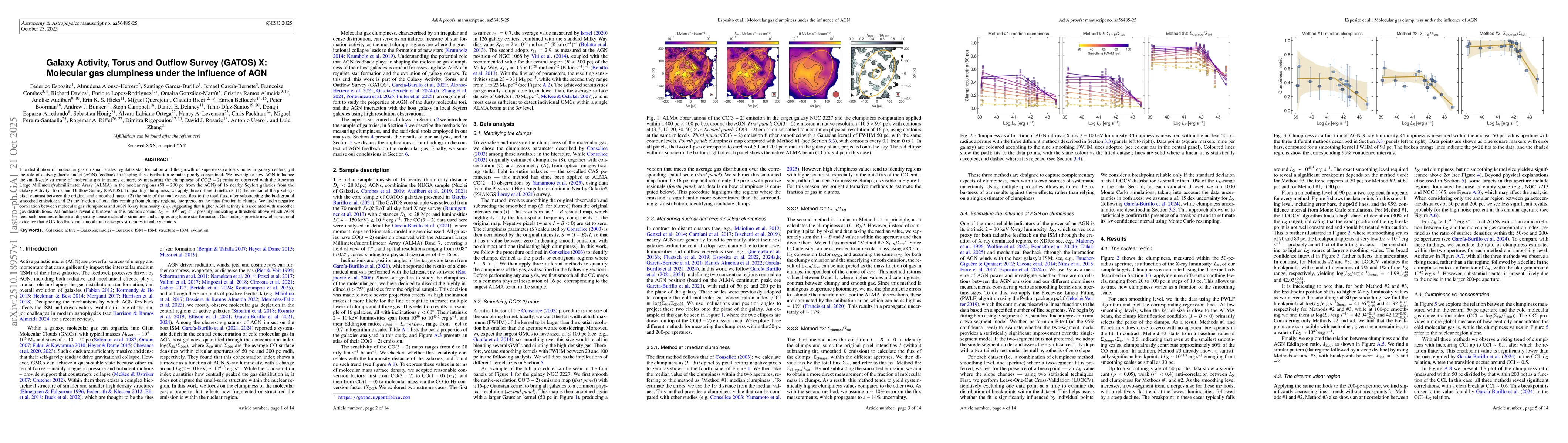 Thumbnail for Galaxy Activity, Torus and Outflow Survey (GATOS) X: Molecular gas
  clumpiness under the influence of AGN