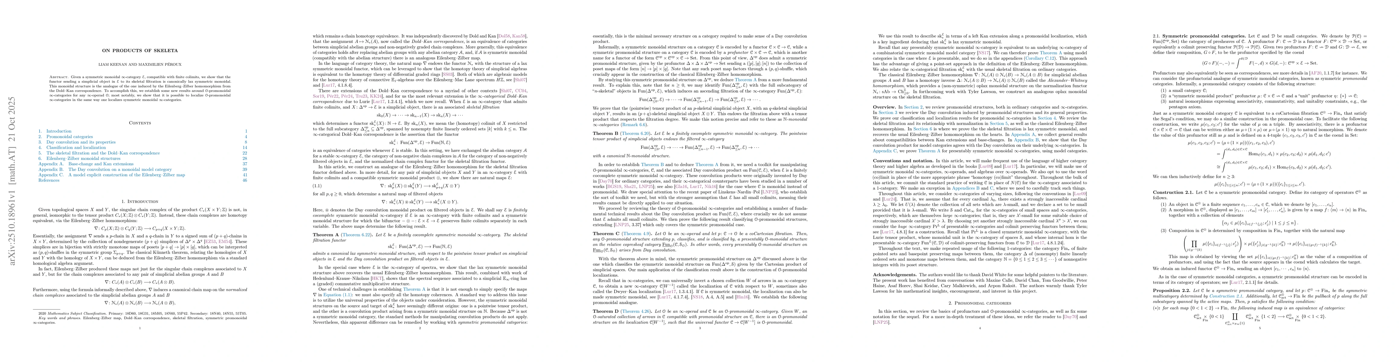 Thumbnail for On products of skeleta