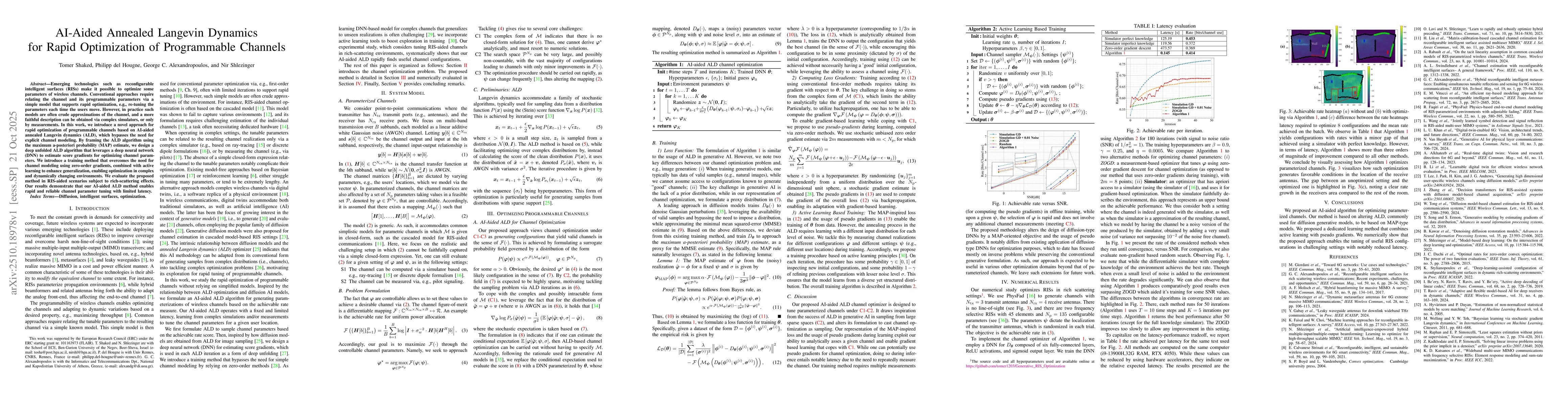 Thumbnail for AI-Aided Annealed Langevin Dynamics for Rapid Optimization of
  Programmable Channels
