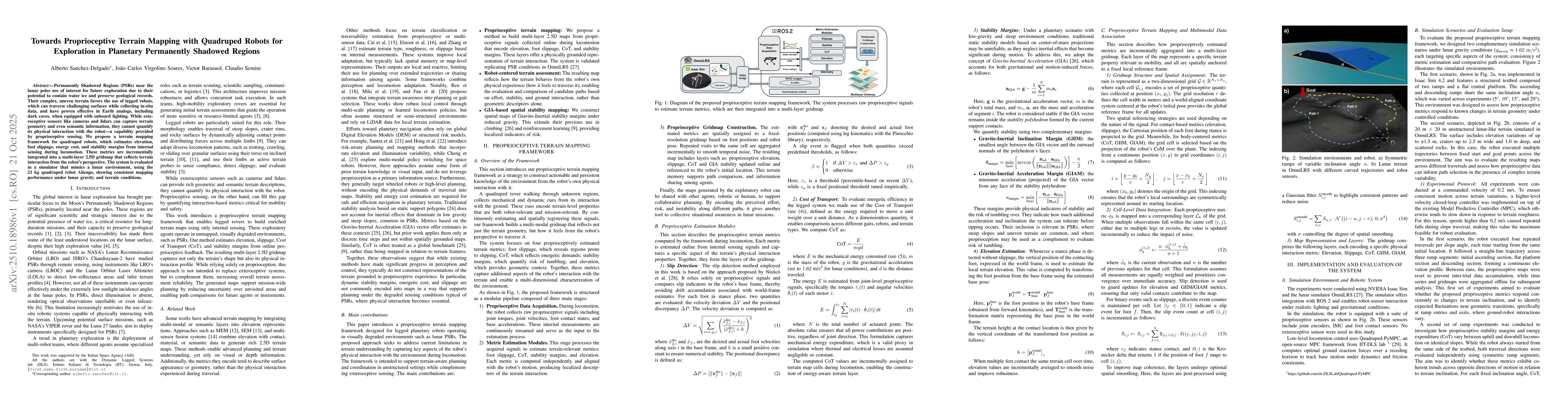 Thumbnail for Towards Proprioceptive Terrain Mapping with Quadruped Robots for
  Exploration in Planetary Permanently Shadowed Regions