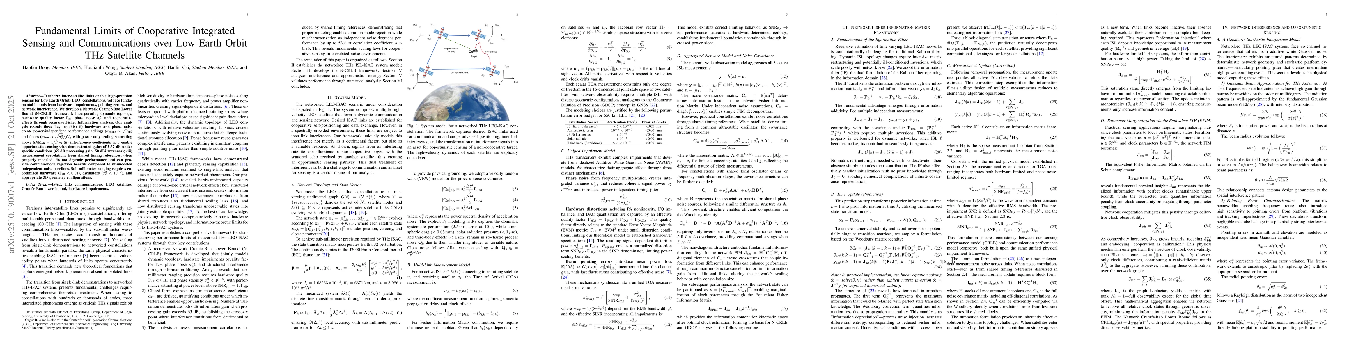 Thumbnail for Fundamental Limits of Cooperative Integrated Sensing and Communications
  over Low-Earth Orbit THz Satellite Channels