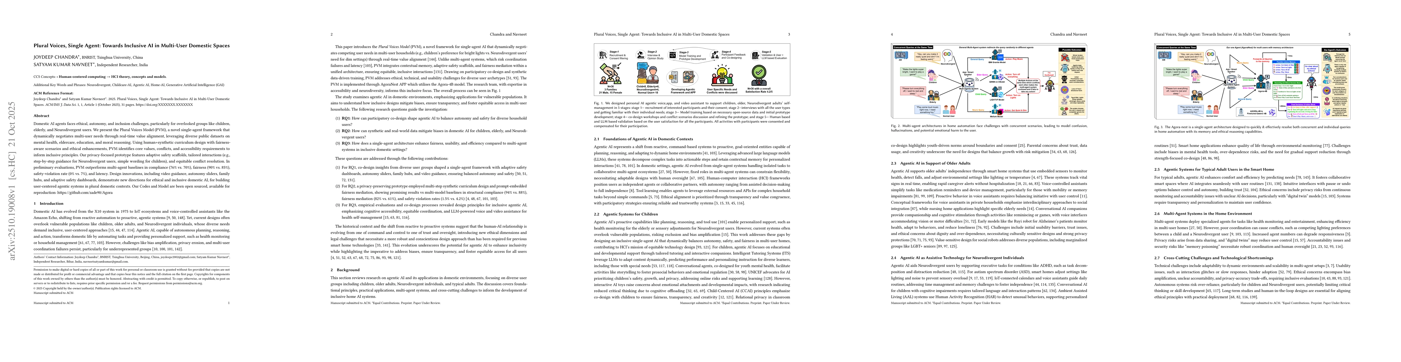 Thumbnail for Plural Voices, Single Agent: Towards Inclusive AI in Multi-User Domestic
  Spaces