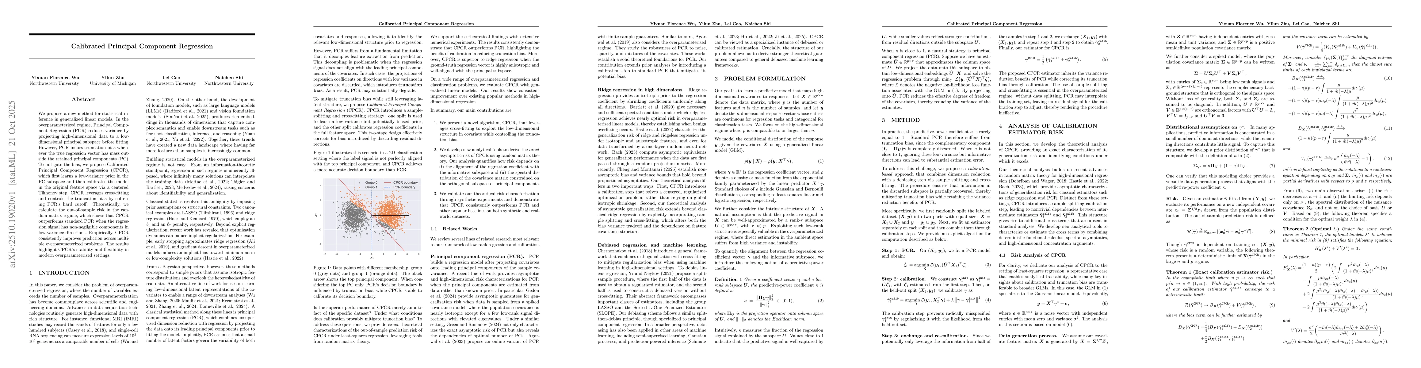 Thumbnail for Calibrated Principal Component Regression