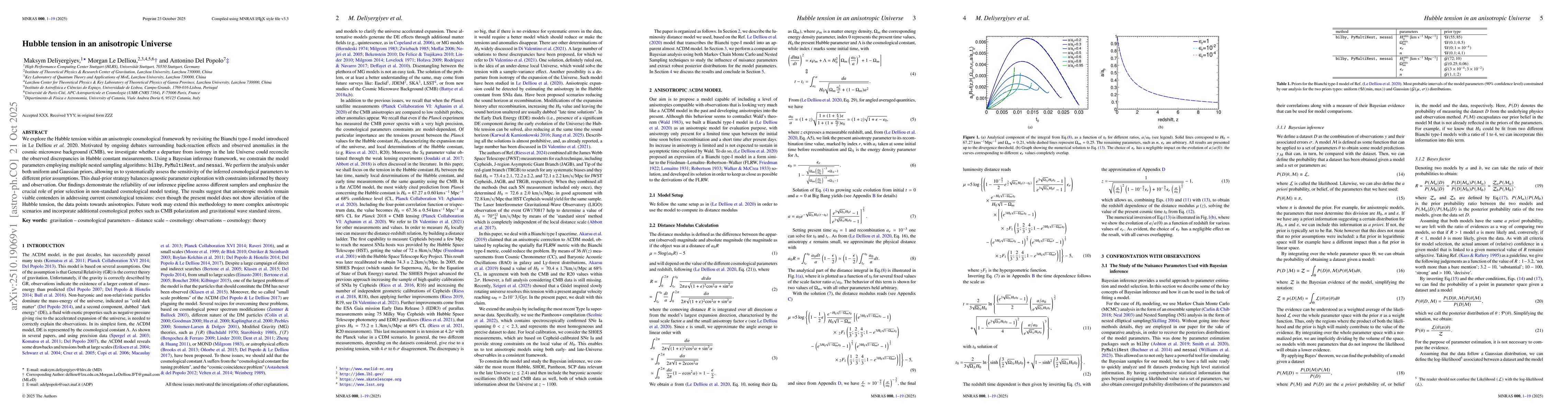 Thumbnail for Hubble tension in an anisotropic Universe