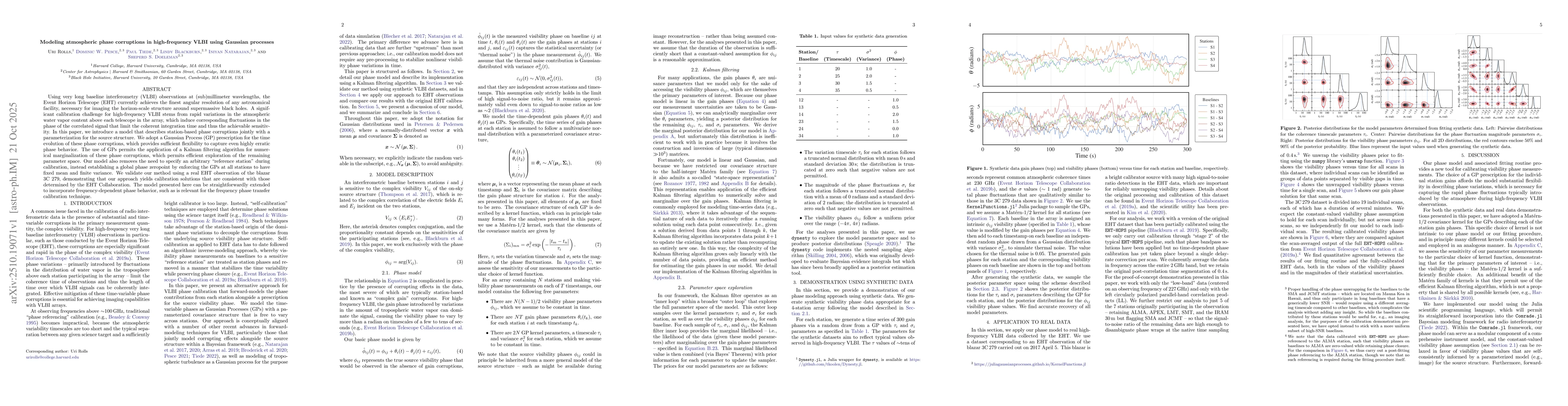 Thumbnail for Modeling atmospheric phase corruptions in high-frequency VLBI using
  Gaussian processes