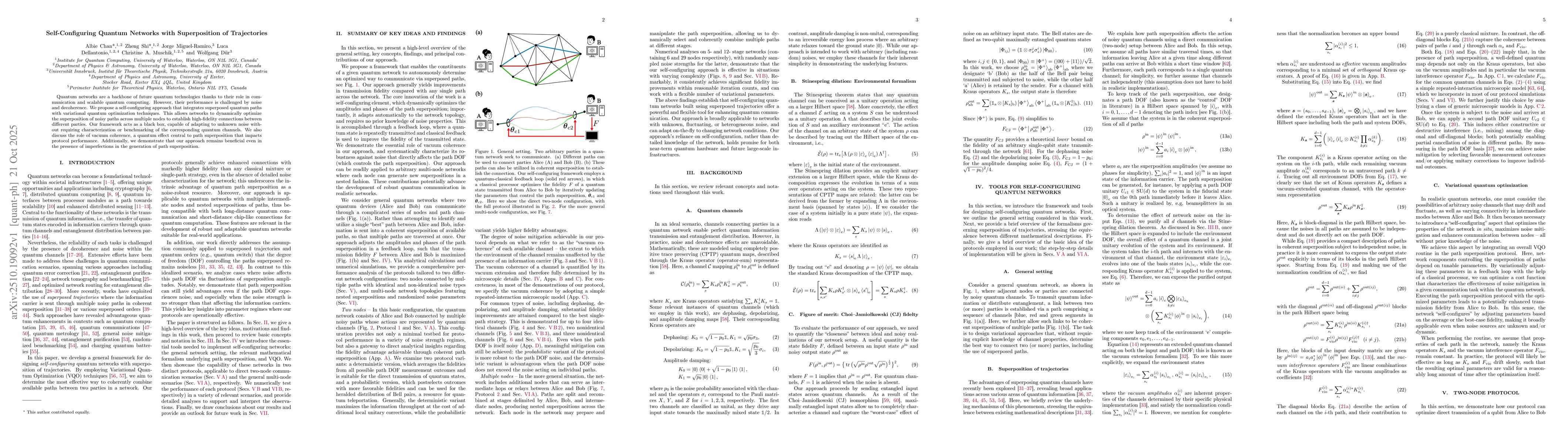 Thumbnail for Self-Configuring Quantum Networks with Superposition of Trajectories
