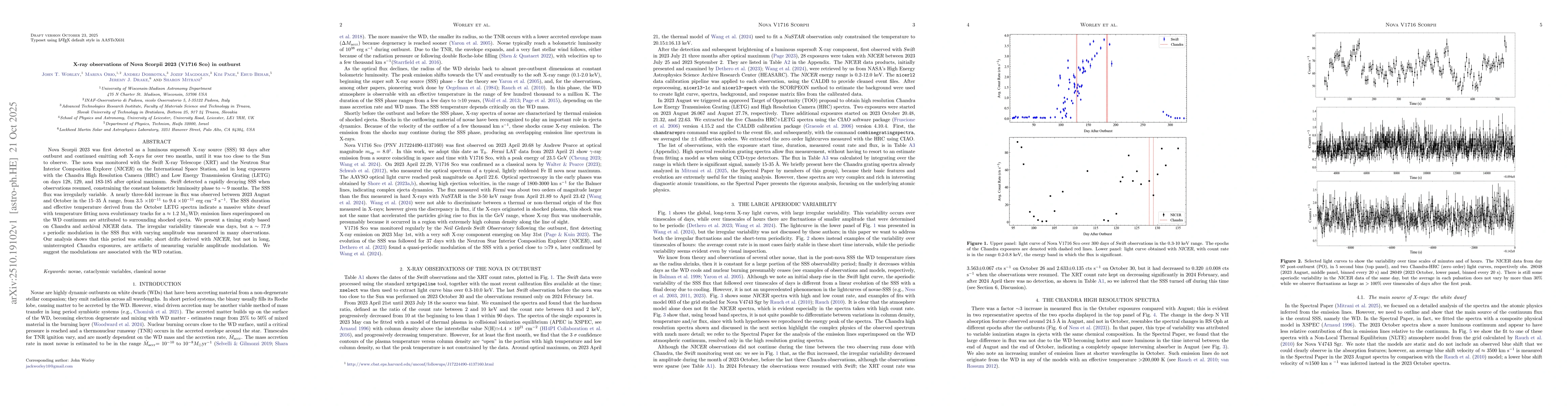 Thumbnail for X-ray Observations of Nova Scorpii 2023 (V1716 Sco) in Outburst