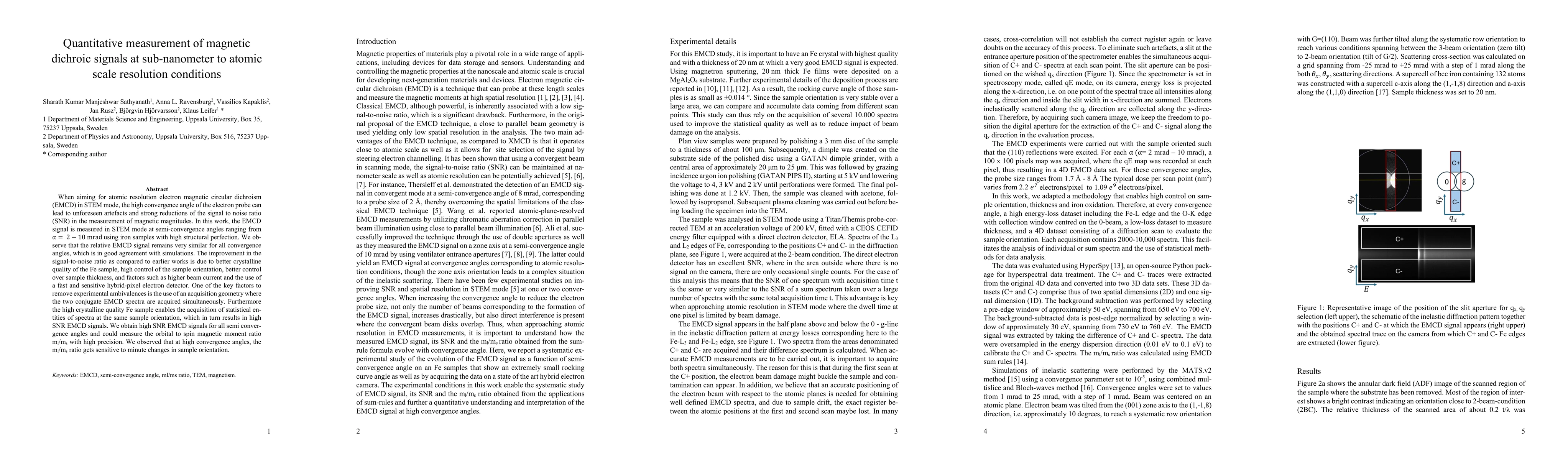 Thumbnail for Quantitative measurement of magnetic dichroic signals at sub-nanometer
  to atomic scale resolution conditions