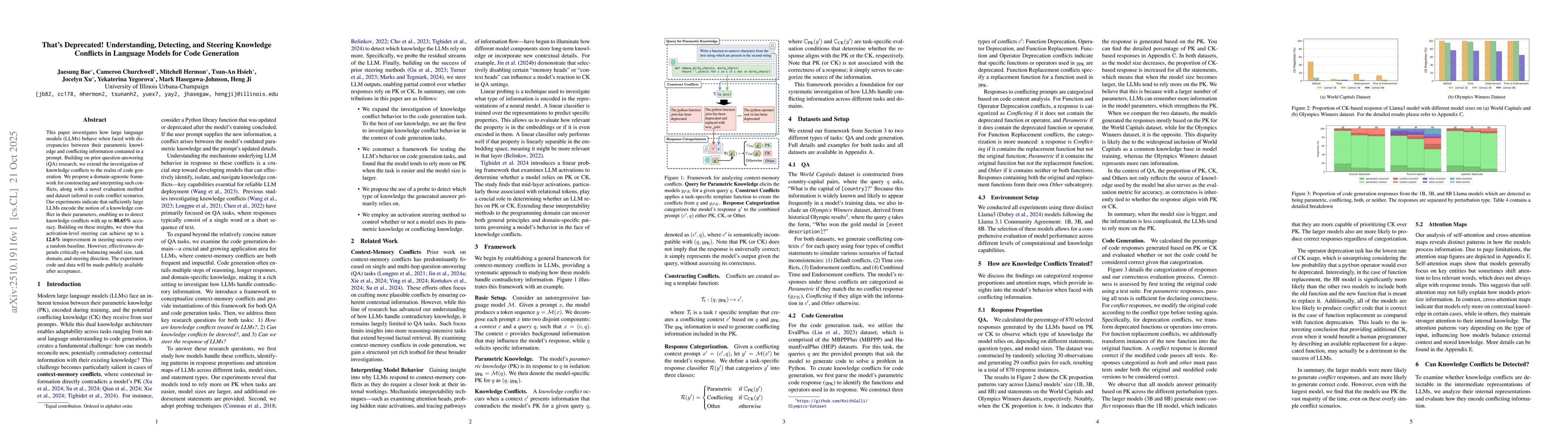 Thumbnail for That's Deprecated! Understanding, Detecting, and Steering Knowledge
  Conflicts in Language Models for Code Generation